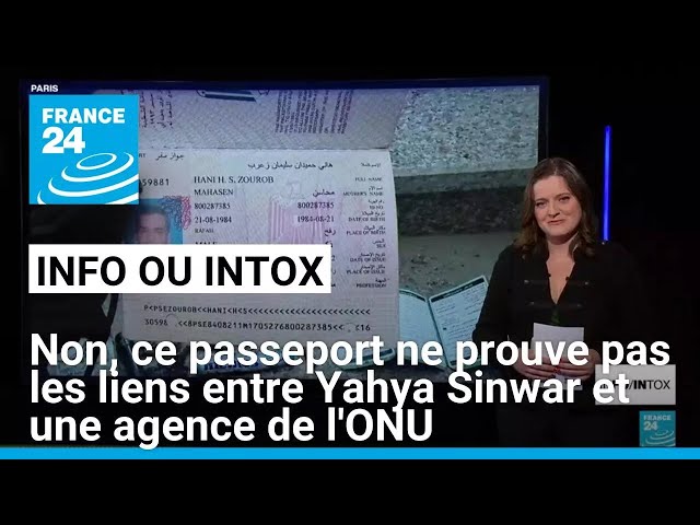 ⁣Non, le garde du corps de Yahya Sinwar ne travaillait pas pour l'ONU • FRANCE 24