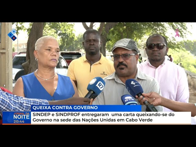 ⁣SINDEP e SINDPROF entregaram carta queixando-se do Governo na sede das Nações Unidas em Cabo Verde