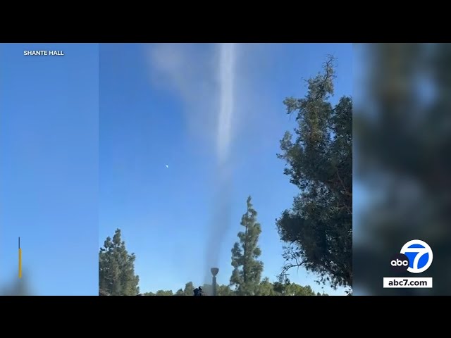 ⁣Dust devil wreaks havoc during Pop Warner game in Rancho Cucamonga