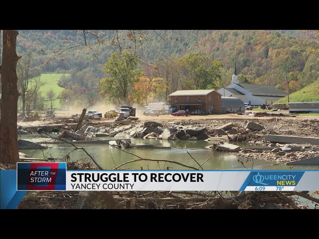 ⁣'Mind-boggling' devastation left in the wake of Helene in Yancey County