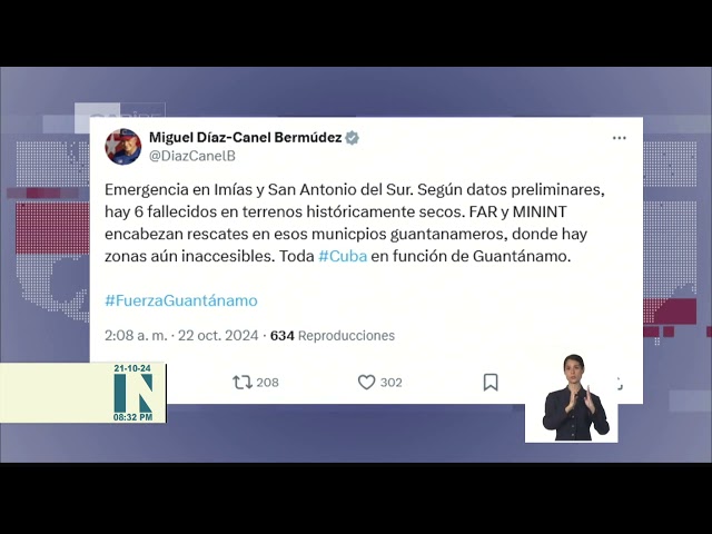 ⁣Díaz-Canel: Toda Cuba en función de Guantánamo