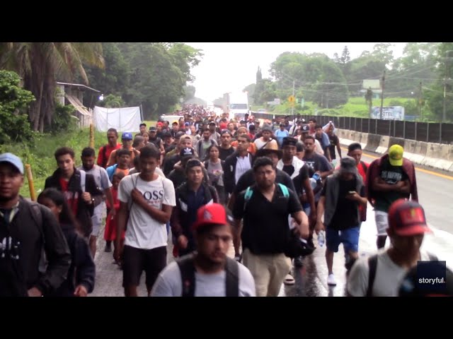 ⁣Migrant caravan moving through Mexico towards US | USA TODAY