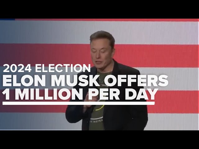 ⁣Elon Musk awarding $1 million each day to signers of his petition to support free speech