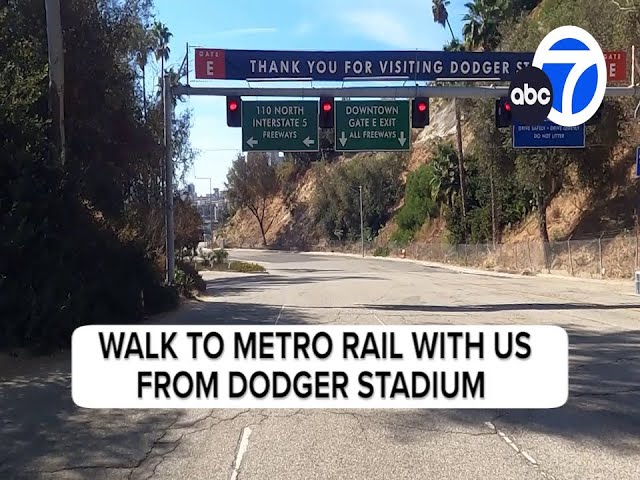 ⁣Walk with us from Dodger Stadium to Chinatown Metro station 