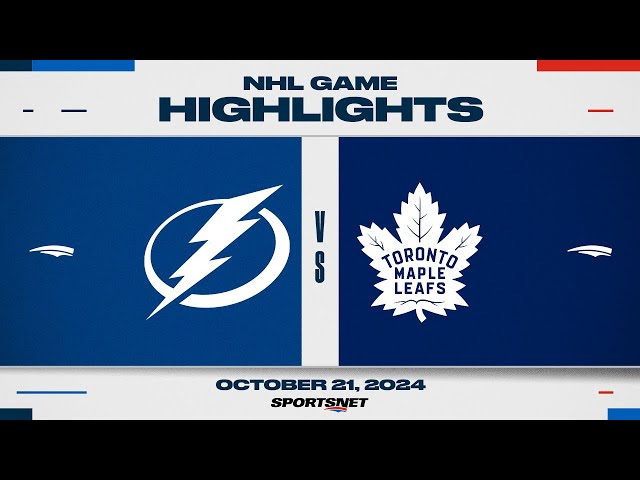 ⁣NHL Highlights | Lightning vs. Maple Leafs - October 21, 2024