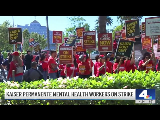 ⁣Kaiser Permanente mental health workers go on strike