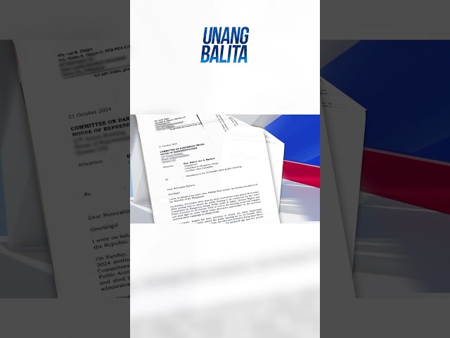 ⁣FPRRD, hindi dadalo sa pagdinig sa war on drugs ng House Quadcomm ngayong... #shorts | Unang Balita