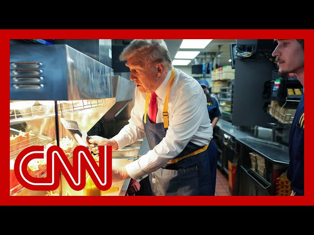 ⁣Trump served fries at McDonald’s for a day. Analysts debate if it was a savvy campaign move