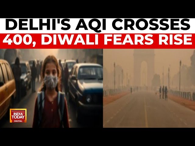 ⁣Delhi Air Pollution: Delhi's Air Quality Index Crosses 400 Ahead Of Diwali | India Today