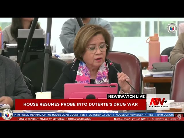 ⁣House resumes probe into Duterte's drug war