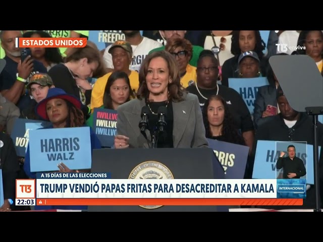 Donald Trump vendió papas fritas para desacreditar a Kamala Harris