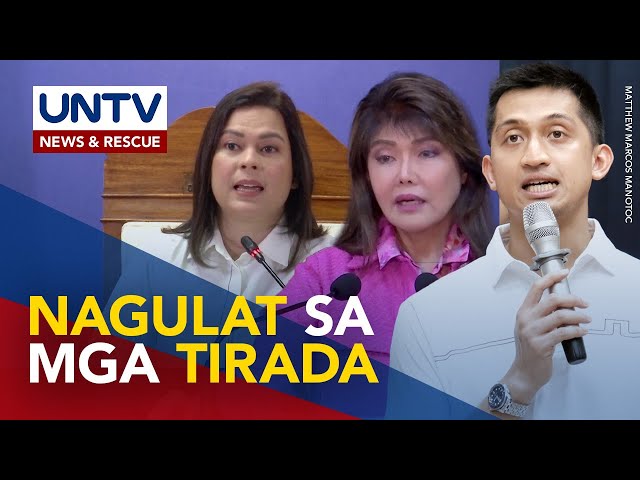 ⁣Anak ni Sen. Imee Marcos na si Ilocos Norte Gov. Manotoc, ikinagulat ang mga tirada ni VP Sara