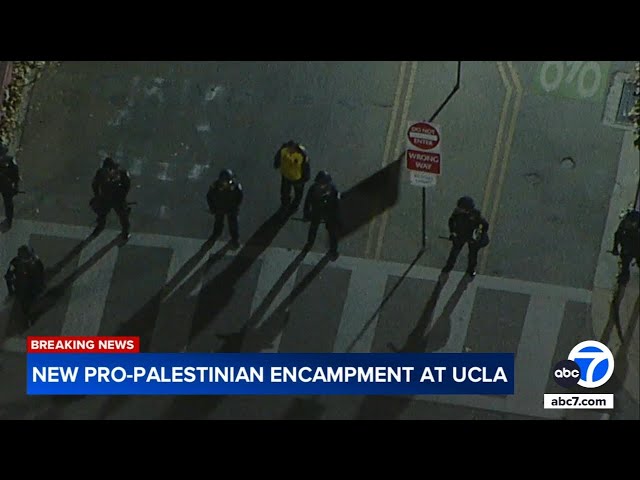 ⁣Police descend on UCLA after pro-Palestinian encampment appears on campus