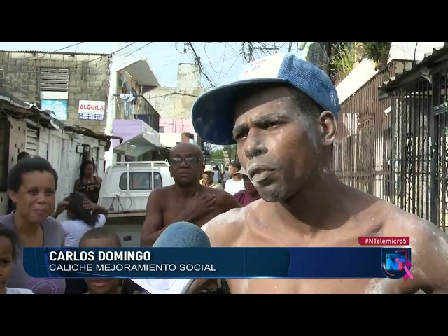 ⁣Protestan por falta de agua en barrio El Caliche, DN