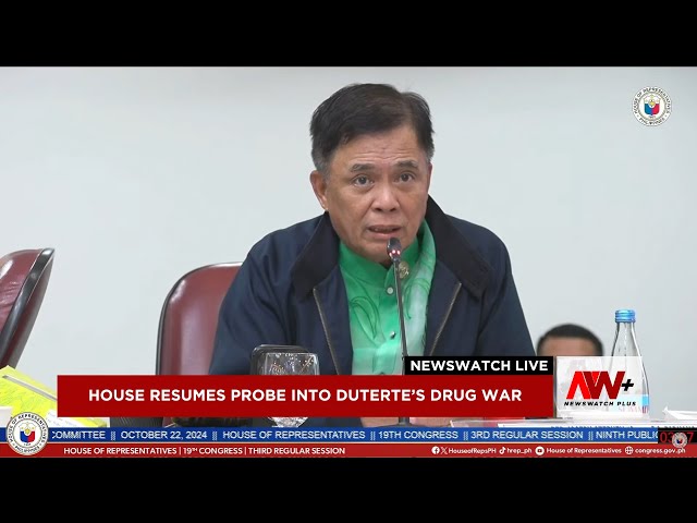 ⁣House resumes probe into Duterte's drug war