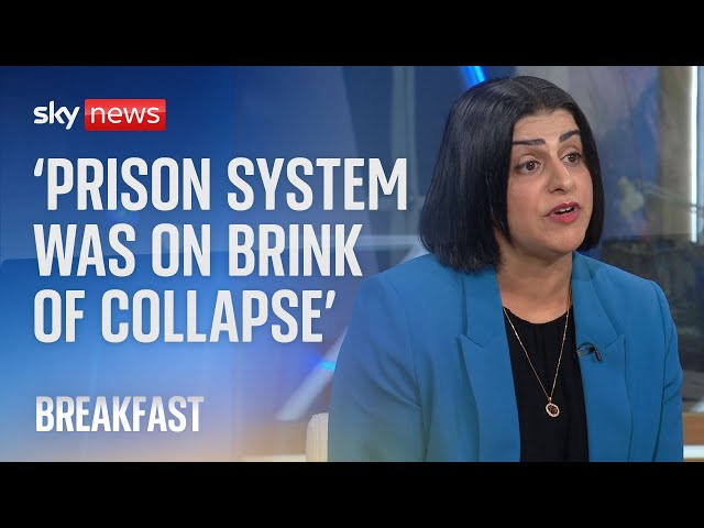 ⁣Prison service was 'one bad day from disaster' in July, Justice Secretary Shabana Mahmood 