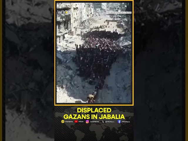 ⁣Israel-Hamas War: Drone Video Shows Displaced Gazans In Jabalia | WION Shorts