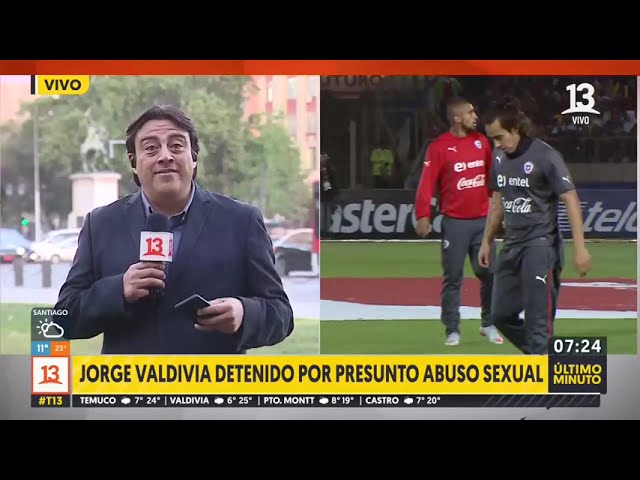 Jorge Valdivia fue detenido y será formalizado este martes por denuncia de delito sexual