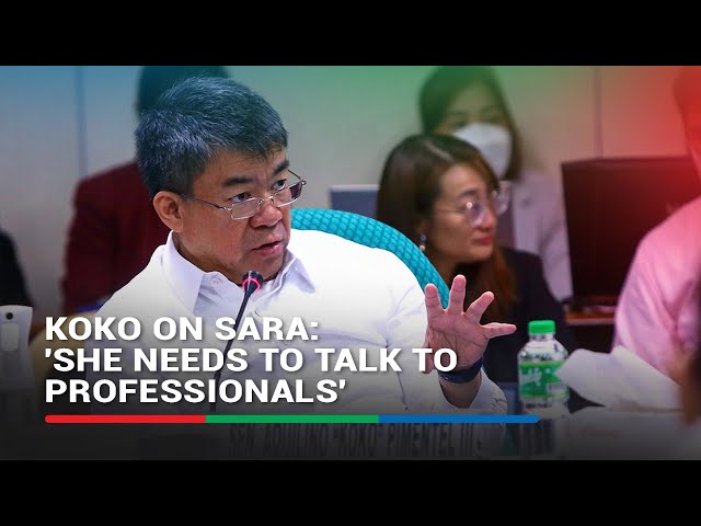 ⁣'She needs to talk to professionals': Pimentel on Sara's 'unusual' behavior