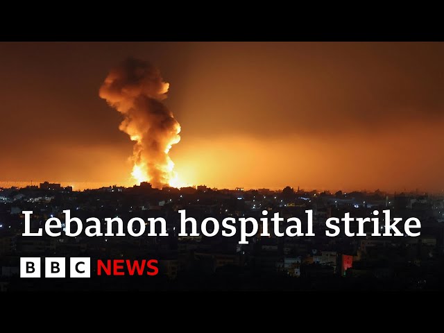 ⁣Lebanon says 13 killed in Israeli strike near southern Beirut hospital | BBC News