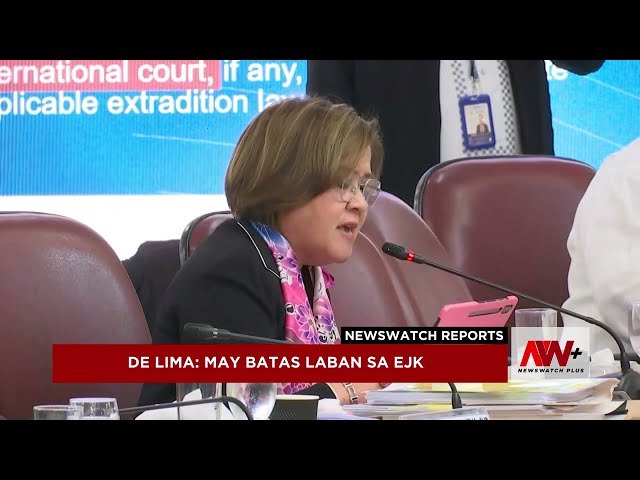 ⁣De Lima: May batas laban sa EJK | NewsWatch Reports