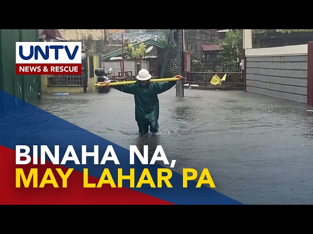 ⁣Ilang residente sa Albay, inilikas dahil sa baha at banta ng lahar bunsod ng bagyong ‘Kristine’