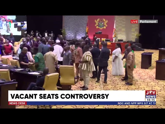 ⁣Vacant Seats Controversy: NDC MPs chant patriotic songs ahead of sitting