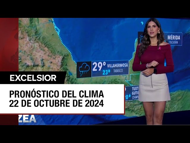 ⁣Clima para hoy 22 de octubre de 2024