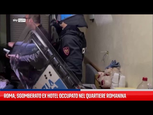 ⁣Roma, sgomberato ex hotel occupato abusivamente