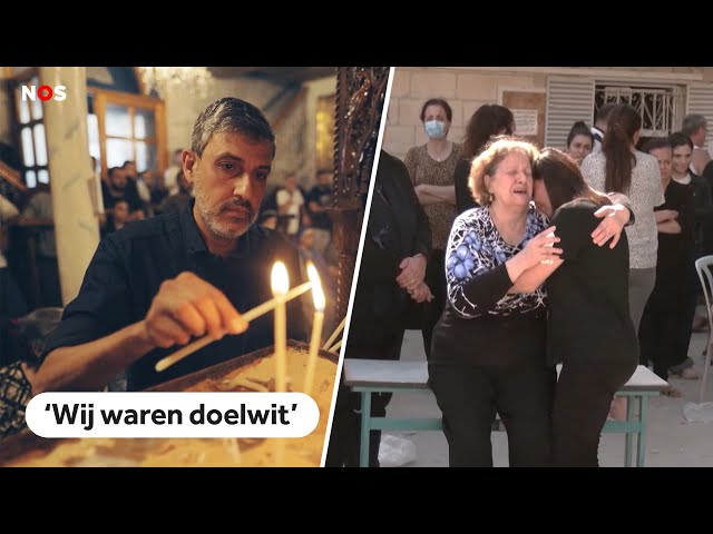 ⁣Deze kerk in Gaza werd een jaar geleden gebombardeerd