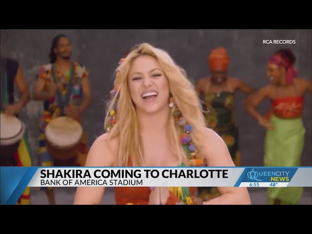 ⁣Shakira to kick off tour at Bank of America Stadium