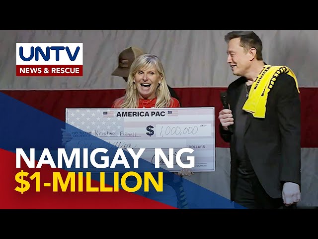 ⁣Pamimigay ng $1-million ni billionaire Elon Musk sa mga botante sa ilang US states, kinuwestyon