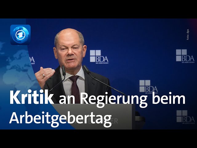 ⁣Arbeitgebertag in Berlin: Bundeskanzler Scholz verspricht Bürokratieabbau