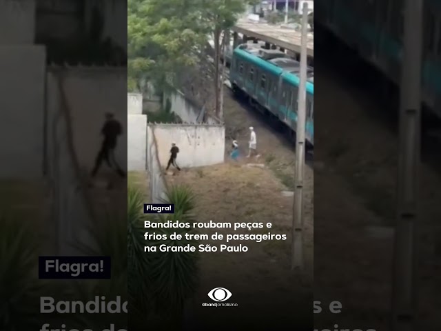 Bandidos roubam peças e frios de trem de passageiros em São Paulo #shorts