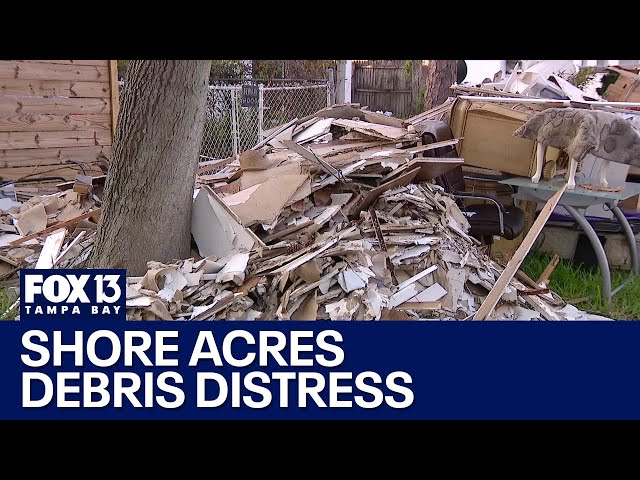 ⁣Florida residents fed up with hurricane debris on streets of Shore Acres