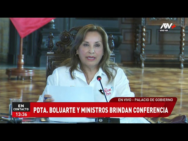 PDTA. Boluarte y Ministros dan conferencia de prensa