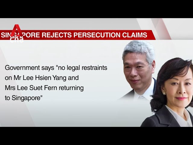 ⁣Singapore says no basis to allegations of persecution against Lee Hsien Yang