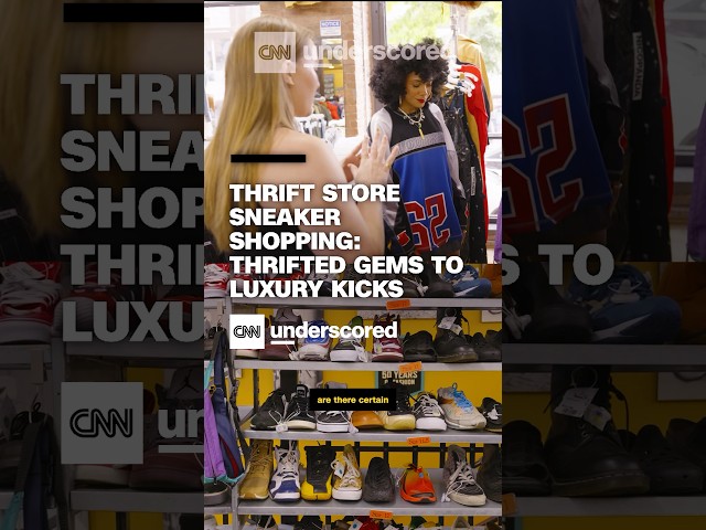 ⁣Underscored Explores: Sneaker Culture —thrift store sneaker shopping