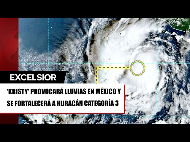 ⁣Tormenta 'Kristy' se ubica a 525 km de Michoacán; ésta es su trayectoria