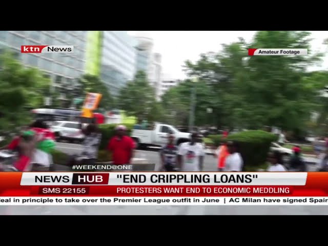 ⁣Kenyans in Washington DC, USA protest outside IMF headquarters, decry economic meddling