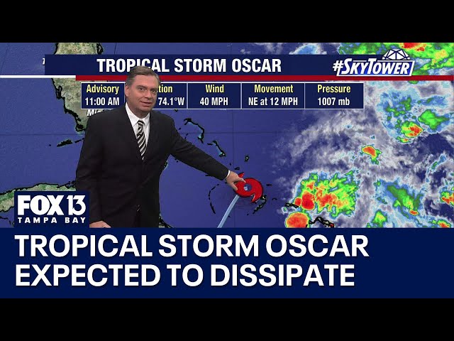 ⁣Tropical Storm Oscar expected to dissipate