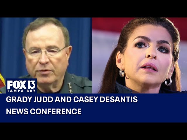 ⁣Grady Judd and Casey DeSantis speak in Bartow