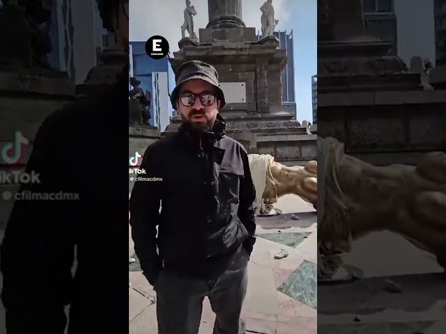 ⁣La caída del Ángel de la Independencia en CDMX sorprendió a automovilistas