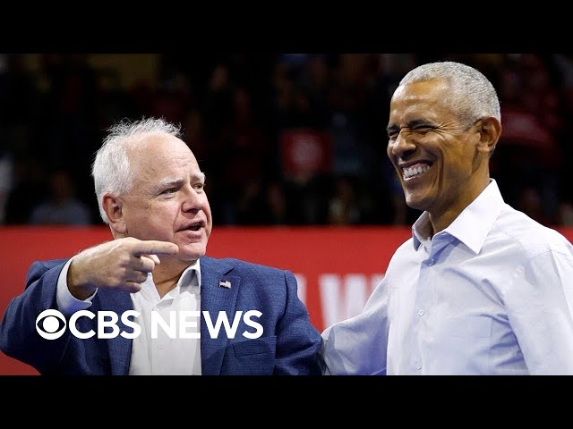 ⁣Obama joins Walz to campaign for Harris in Wisconsin