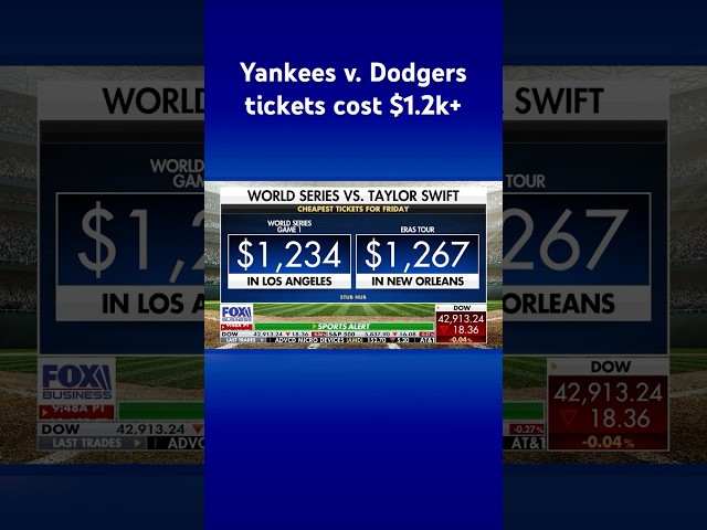 ⁣If you want to see the World Series, you have to pay Taylor Swift money #shorts