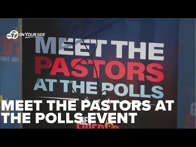 ⁣Meet the pastors at the polls voting event