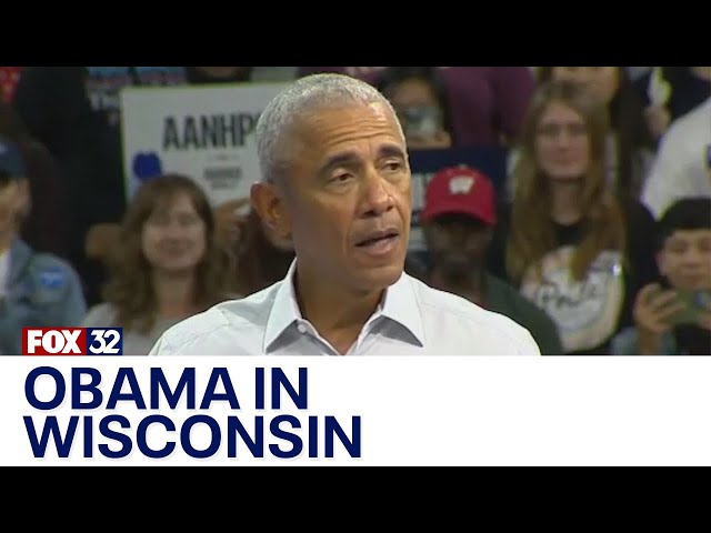 ⁣Obama rallies in Wisconsin as early voting gets underway