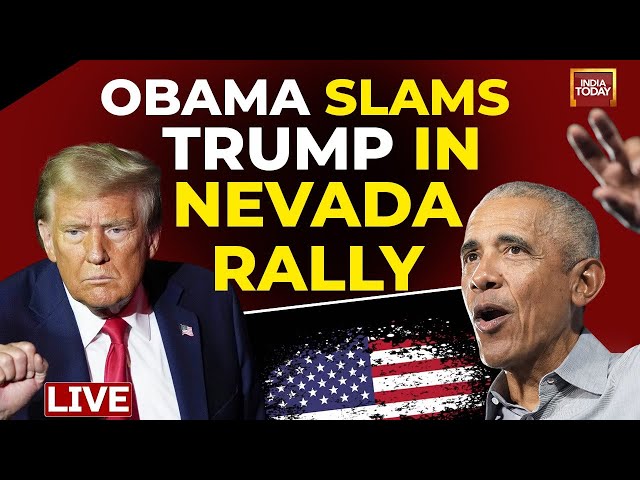 ⁣US Elections LIVE: Obama Slams Trump In Las Vegas Rally | Obama Nevada Speech | US News