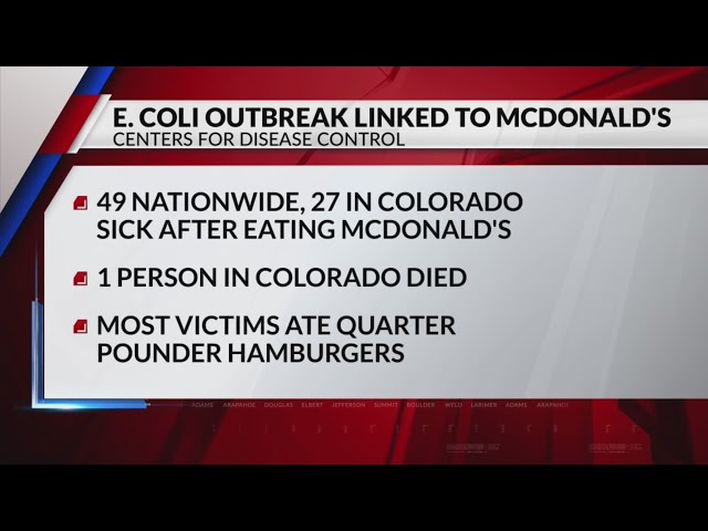 ⁣E. Coli outbreak linked to McDonald's quarter pounder burger; 1 dead in Colorado