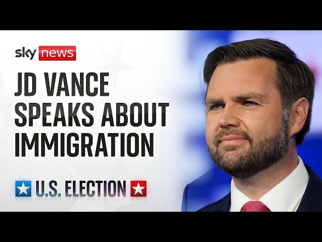 ⁣Republican VP nominee JD Vance addresses a crowd in Arizona